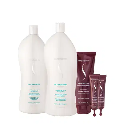 Imagem do produto Kit Senscience Silk Moisture Inner CPR Salon Total 200 Ampola (5 produtos)