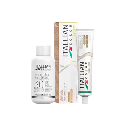Imagem do produto Itallian Color Premium 9.17 Louro Cinza Marrom+OXI 30vol90ml