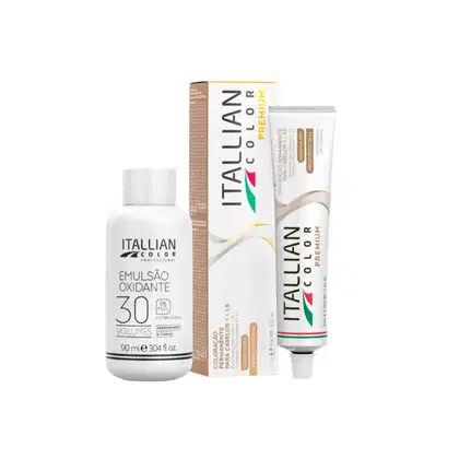 Imagem do produto Itallian Color Premium 8.31 Louro Dourado Cinza+OXI30vol 90ml