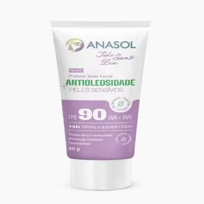 Imagem do produto Protetor Solar Facial Todo Santo Dia Antioleosidade Sensitive FPS 90 - Anasol 40g
