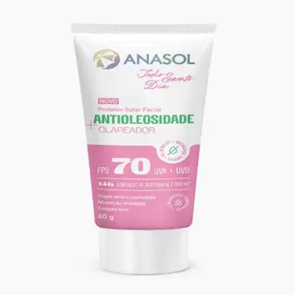 Imagem do produto Protetor Solar Facial Todo Santo Dia Antioleosidade Clareador FPS 70 - Anasol 40g
