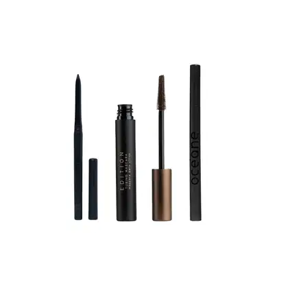 Imagem do produto Kit Olhos: Lápis e Delineador Preto + Máscara Brown Océane