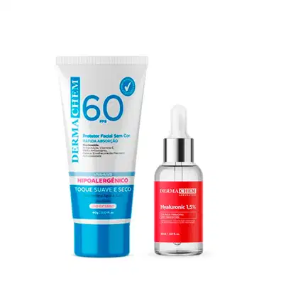 Imagem do produto Protetor Solar 60 FPS e Sérum Hyaluronic 1,5% Dermachem