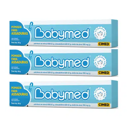 Imagem do produto Kit Cimed Babymed Azul Pomada Preventiva para Assaduras (3 Unidades)