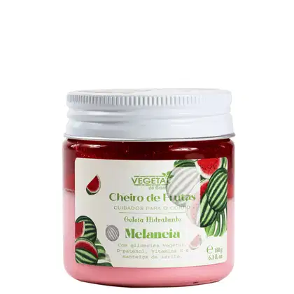 Geleia Hidratante Bifásica Vegetal do Brasil Cheiro de Frutas Melancia, 180g.