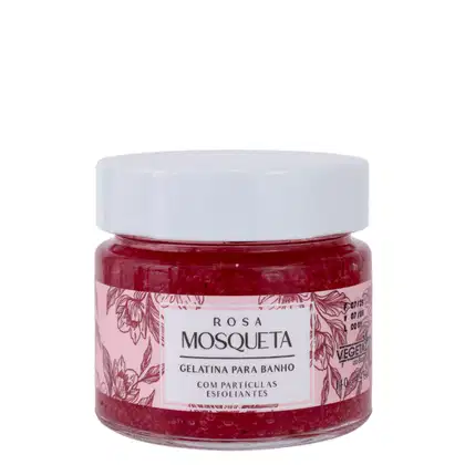Gelatina para Banho Vegetal do Brasil Rosa Mosqueta, 140g.