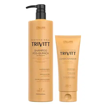 Imagem do produto Kit Profissional Trivitt Profissional Pós Quimica Shampoo 1L + Condicionador 200ml