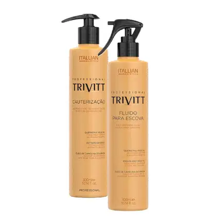 Imagem do produto Cauterização Profissional Trivitt + Fluido Escova – Força, Hidratação e Selagem Capilar