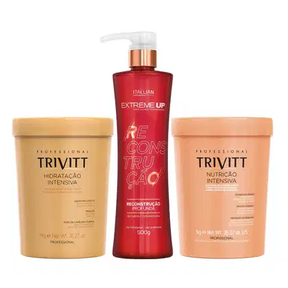 Imagem do produto Kit Cronograma Capilar Profissional Trivitt - Nutrição, Hidratação e Reconstrução (3 Itens)