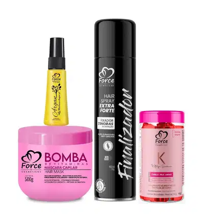 Imagem do produto Kit Bomba de Vitaminas Máscara Nutrição, Hidratação Fixação Perfeita – Hidratação, Fixação e Brilho (4 Produtos)