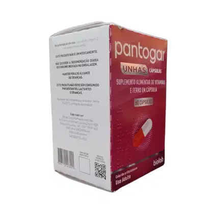 Imagem do produto Suplemento Alimentar Pantogar Unhas 60cps