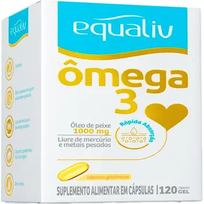 Imagem do produto Suplemento Alimentar Ômega 3 Equaliv - 120 Cápsulas Gel