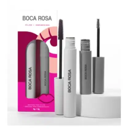 Kit Boca Rosa Máscara Efeito Natural + Máscara para Sobrancelhas, 2 produtos.