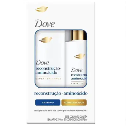 Imagem do produto Kit Dove Reconstrução + Aminoácido Shampoo 350ml + Condicionador 175ml