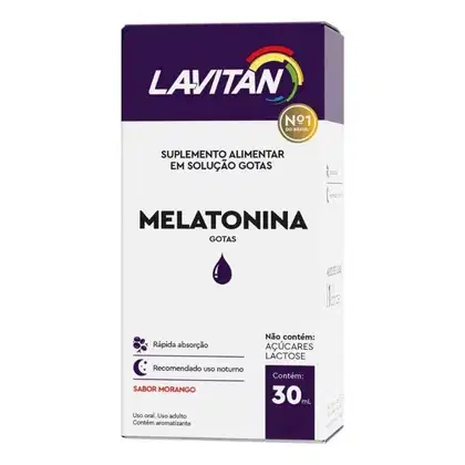 Imagem do produto Lavitan Melatonina Sabor Morango - Suplemento Alimentar em Gotas 30ml