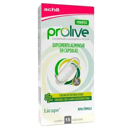 Imagem do produto Suplemento Probiótico Prolive com 15 cápsulas