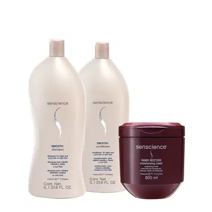 Imagem do produto Kit Senscience Smooth Inner Restore Salon Total (3 produtos)