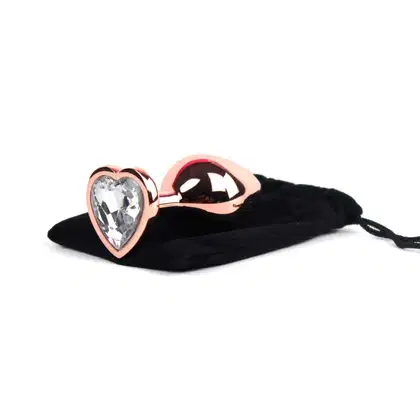 Imagem do produto Plug Anal "G" Rose com Coração Brilhante - Transpar. | Intt