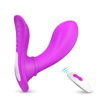 Imagem do produto Vibrador com 9 Vibrações e Controle - Roxo | Butterfly-RCT