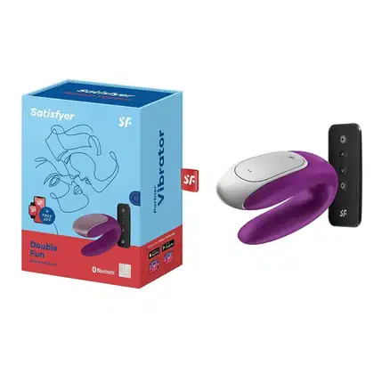 Imagem do produto Vibrador Casal com Aplicativo - Roxo | Satisfyer Double Fun
