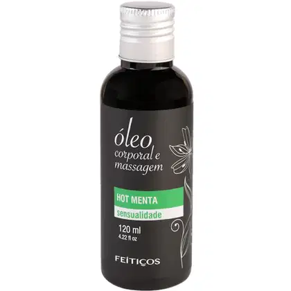 Imagem do produto Oleo de Massagem Corporal Relaxante Aroma Hot Menta 120ml