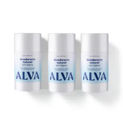 Imagem do produto Kit Cristal Natural Alva: Trio 3 Desodorantes em Barra 55g 12 Horas de Proteção Sem Perfume