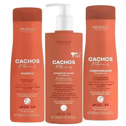 Imagem do produto Kit Arvensis Cachos (shampoo+ Condicionador+ ativador) - 300ml
