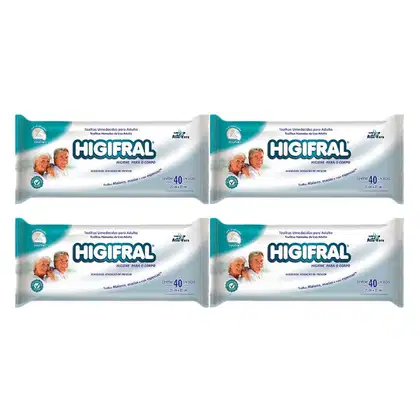 Imagem do produto Kit C4 Higifral Toalhas Umedecidas Adulto C40 – Eurofral