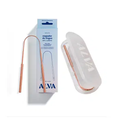 Imagem do produto Kit Oral Care Alva: Raspador de língua e Case Controle do Mau Hálito e da Digestão