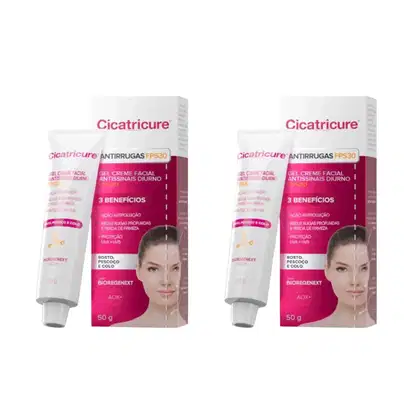 Kit com 2 Creme em Gel Anti-idade Diurno FPS30 50g - Cicatricure