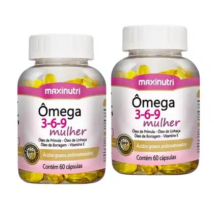 Imagem do produto Kit C2 Suplemento Alimentar Omêga Mulher 60 caps – Maxinutri