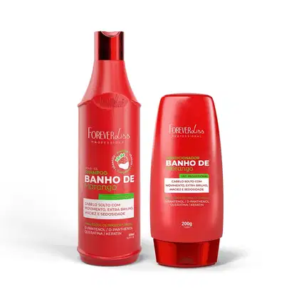 Imagem do produto Kit Shampoo e Condicionador Banho de Verniz Morango Forever Liss
