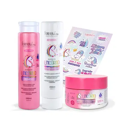 Imagem do produto Kit Shampoo, Condicionador E Máscara Magia De Unicórnio Forever Liss
