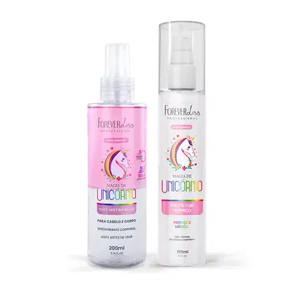 Imagem do produto Kit Protetor Térmico E Body Splash Magia De Unicórnio Forever Liss