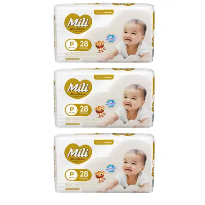 Imagem do produto Kit C3 Fralda Love & Care Jumbo P C/28 - Mili