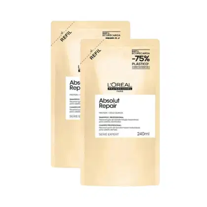 Kit L'Oréal Professionnel Absolut Repair Gold Quinoa + Protein Double Refil, 2 unidades.