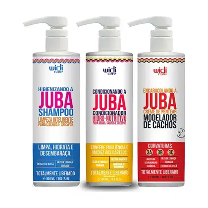Imagem do produto Kit Widi Care Juba Shampoo 500ml + Condicionador 500ml + Modelador de Cachos 500ml