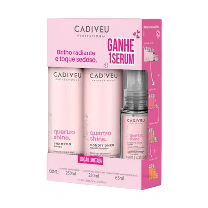 Imagem do produto Cadiveu Quartzo Shine - Kit Shampoo 250ml + Cond 250ml + Óleo Capilar 65ml