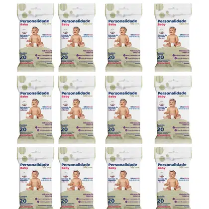 Imagem do produto Kit C12 Lenço Umedecido Pocket C20 - Personalidade Baby