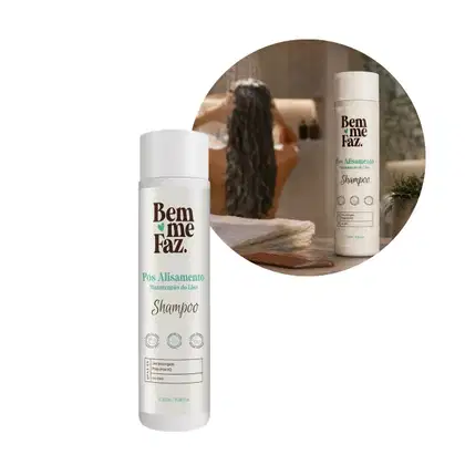Imagem do produto Shampoo Pós Alisamento 300ml Bem Me Faz Manutenção do Liso