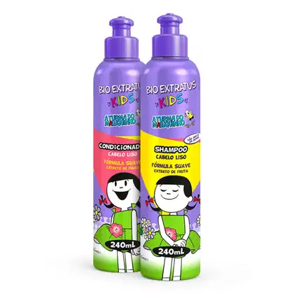 Imagem do produto Shampoo e Condicionador Cabelo Liso Kids 240Ml- Bio Extratus