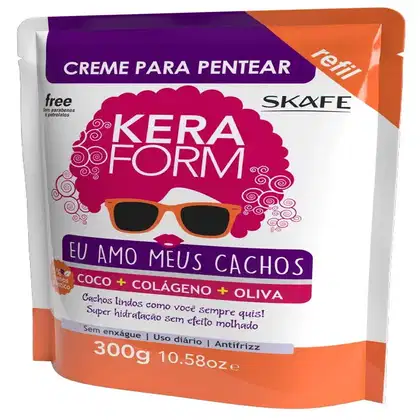 Imagem do produto KERAFORM CREME P/ PENTEAR EU AMO MEUS CACHOS REFIL 300G