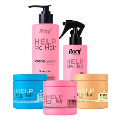 Imagem do produto Kit Cronograma Capilar Completo Help Me Hair Raaf Cosmetics