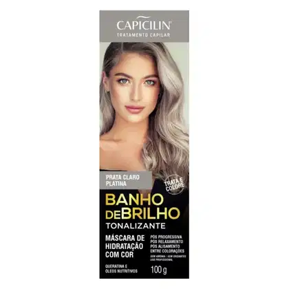 Imagem do produto Banho Brilho Capicilin Prata Claro Platina 100g