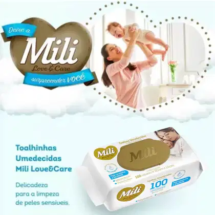 Imagem do produto Kit C4 Toalhas Umedecidas Love e Care Premium C100 – Mili