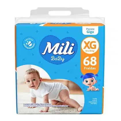 Imagem do produto Fralda Baby Giga XG 68 unidades - Mili