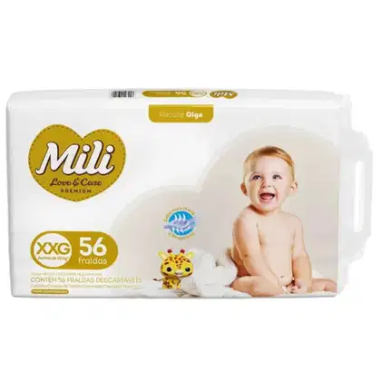 Imagem do produto Fralda Mili Love & Care Premium XXG com 56 Unidades