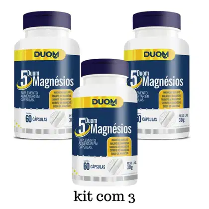 Imagem do produto Kit C3 Suplemento Alimentar Magnésio 5 Com 60 caps - Duom