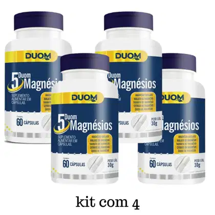 Imagem do produto Kit C4 Suplemento Alimentar Magnésio 5 tipos C 60Caps - Duom
