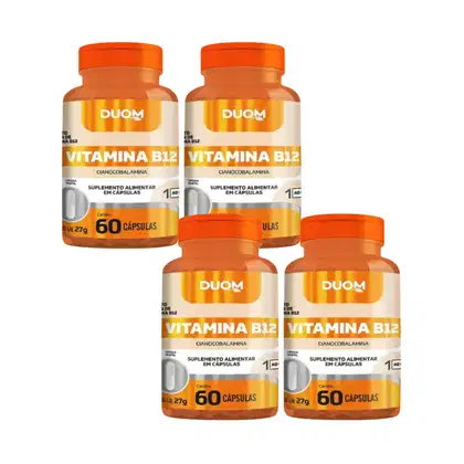 Imagem do produto Kit C4 Alto Teor de Vitamina B12 Cianocobalamina C60 – Duom